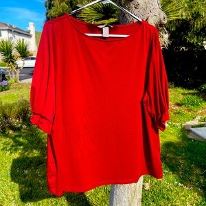 🍂Elegant Red Women's Top